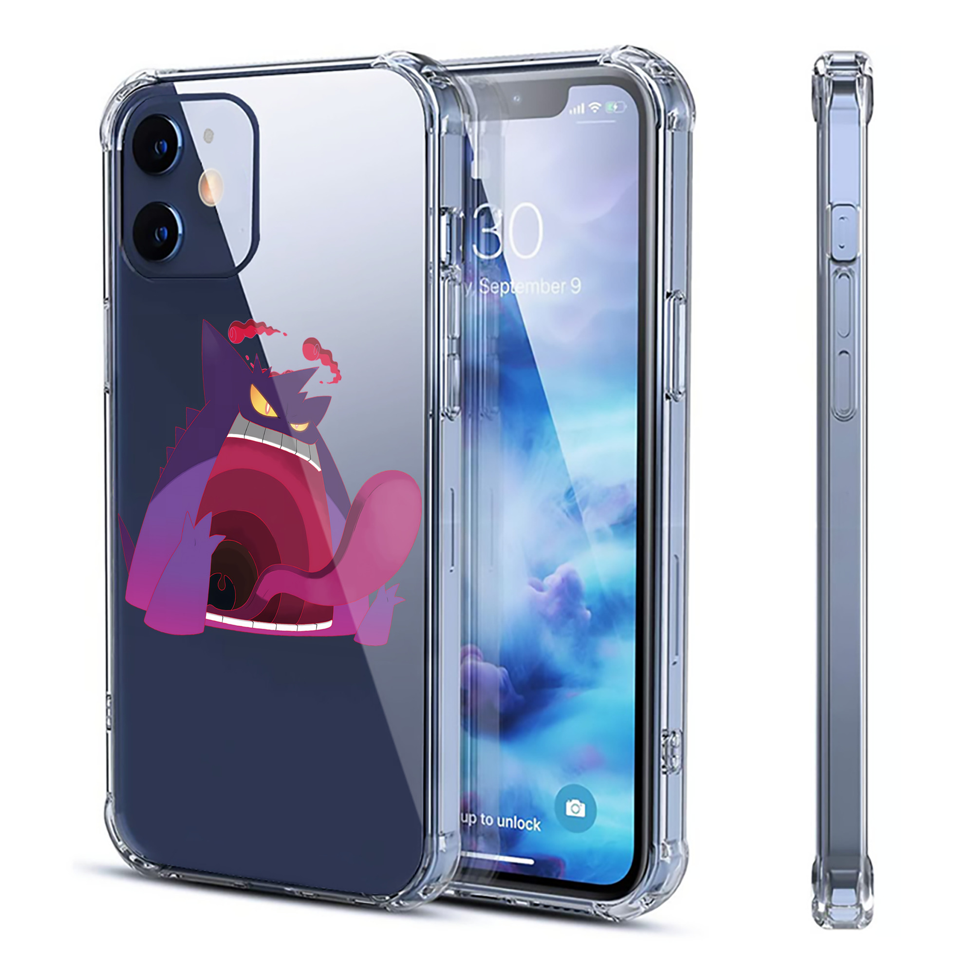 （画像用） ポケットモンスター Pokémon 【iPhone 12シリーズ対応】透明スマホケース（クリアソフトケース）
